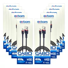 Kit 10 Unidades Cabo 3.0 Tipo C Usb Nylon Atacado Revenda