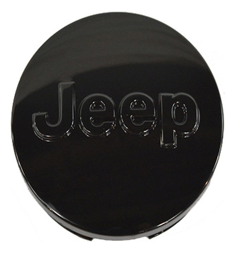 Tapa Centro De Rin En Color Negro Con Logo  Jeep  Compass Foto 2