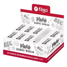 Pack 40 Gomas De Borrar Lapiz Pinto 3020 Filgo - Caja