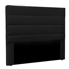 Cabeceira La Italiana Cama Box Solteiro 90 Cm Corino Preto