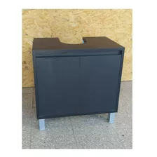 Vanitory, Mueble Para Lavatorio Con Pedestal Color Negro Vet