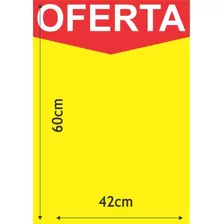 Cartaz Marcação Oferta Amarelo A2 250g 60x42cm 100unid Radex