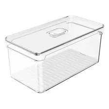 Organizador De Geladeira Com Tampa Clear Fresh 30 X 15 X 13 