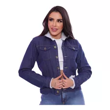 Jaqueta Jeans Feminina Forrada Com Pelucia Premium Peg Vest