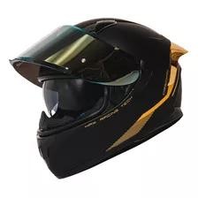 Hax Obsidian - Casco De Motocicleta De Cara Completa Con Dob