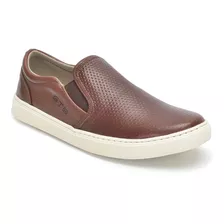 Sapatenis Masculino Slip On Em Couro Da Gts Promoção