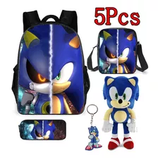 Mochila Sonic, Bolsa, Lápis, Boneca De Pelúcia