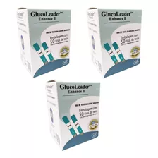 Combo 3 Frascos De Fitas De Glicose Glucoleader Kit Novo