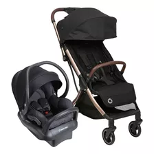 Coche Travel System Eva Essential Black Champagne Maxi Cosi