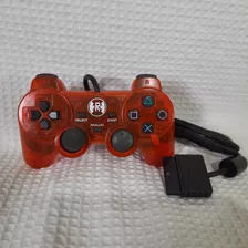 Controle Compatível Com Playstation 2 Vermelho Traslucido