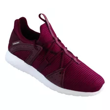 Tenis Hombre Court A3611t Deportivos Gym Running Vino Ligero