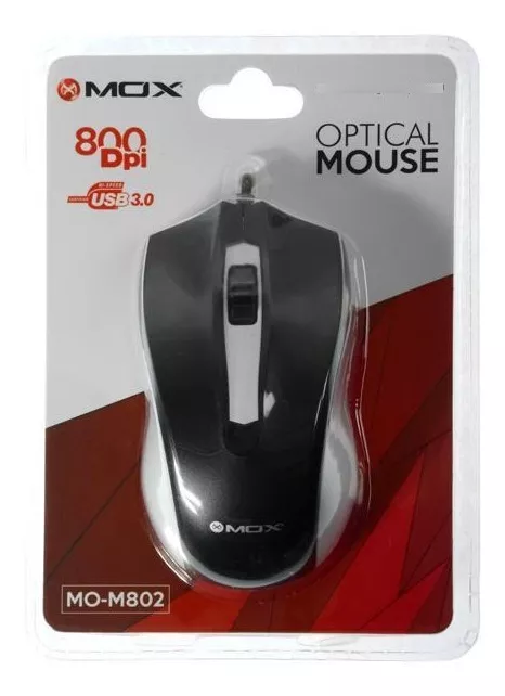 Mouse Óptico Mox Usb Para Computadora 800 Dpi Nuevo