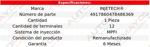 Un Inyector Combustible Injetech Jimmy V6 4.3l Gmc 1995-2002 Foto 3