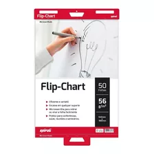 Bloco Flip Chart 64x88cm Com 50 Folhas 56gr C/microsserrilha