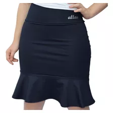 Short Saia Babado Roupa Academia Fitness Evangélica Uv50+