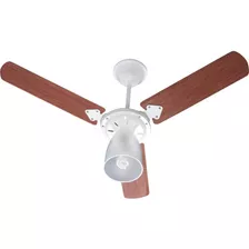 Ventilador De Teto Tron Marbela Branco Mdf 127v 110v Pás Verniz Diâmetro 960 Mm Quantidade De Pás 3