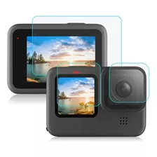 Micas Protectoras Pantalla Lente Gopro Hero 9 Black Cristal