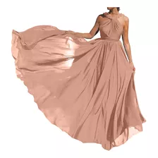 Vestido Z Para Mujer, Manga Elegante, Delgado, Color Sólido,