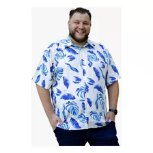 Camisa Tamanho Especial Viscose Floral, Tamanho Extra Floral