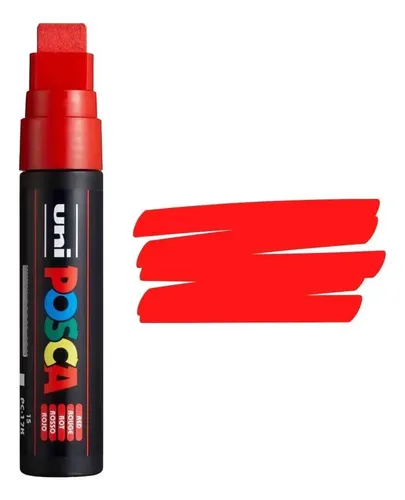 Marcador Uni Posca  Pc-17k X Unidad Rojo