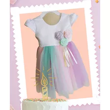 Vestido De Fiesta De 2 Añitos Para Temática De Unicornio 