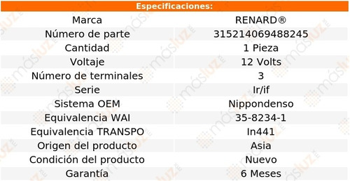 Regulador Alternador Lexus Rx300 3.0lv6 99/03 Renard Foto 2