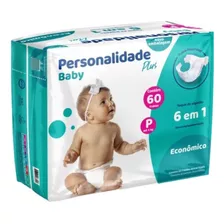 Fralda Personalidade Baby Plus Tamanho P Contem 60 Fraldas 