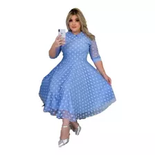 Pluzsize - Vestido Sabrina - Moda Evangelica Comportada 