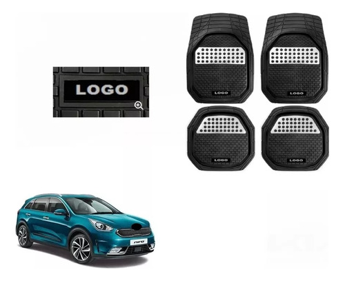 Tapetes 4pz Bandeja 3d Logo Kia Niro 2018 - 2020 2021 2022 Foto 3