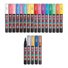 Plumones Posca Set Completo Punta Fina Pc-1m 21 Colores