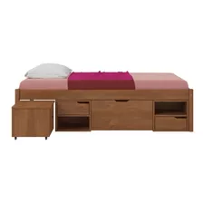 Cama Madera Maciza Con Cajones - Rustico Muebles -