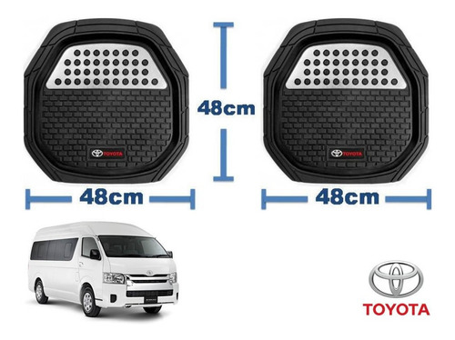 Tapetes 4pz Charola 3d Logo Toyota Hiace 2014 A 2022 Foto 3