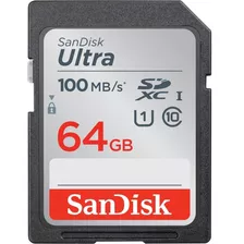 Cartão Sdxc Sandisk Uhs-i Ultra 64gb - 100mb/s