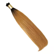 Cabelo Liso Loiro Dourado Ombré Hair-65cm, 100gr Lote Pronto