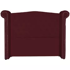 Cabeceira Sienna Para Cama Box De Casal 140cm Suede Bordo