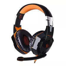 Fone De Ouvido Over-ear Gamer Kotion G2000 Laranja/luz Led