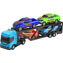 Caminhão Cegonheira Carreta C/ 4 Carrinhos Bs Toys