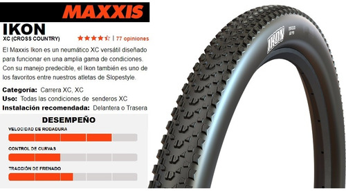 Neumtico Maxxis 29x2.20 Ikon Kevlar Exo Reforzado Foto 5