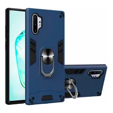 Funda Para Motorola Moto G7 Power Con Anillo Metálico Azul