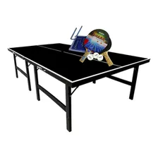 Mesa Ping Pong Cor Preta Mdp 15mm - Klopf 1010 + Kit - 5031