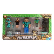 Minecraft Set Figuras De Decoración Coleccionables Importada