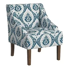 Sillón Con Brazos Estampado Azul Ikat, Homepop