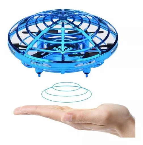 Mini Drone Disco Voador Ufo Infantil Azul H8383