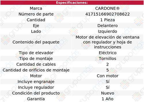 Elevador Elect Del Izq Cardone Chrysler Pacifica 04 A 06 Foto 5