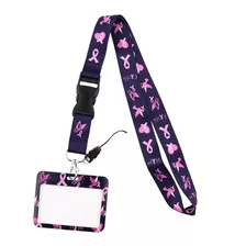 Lanyard Porta Credencial Cáncer De Mamas Horizontal Hope