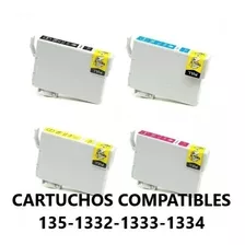 Cartucho Compatible Epson 135bk 133 C, Tx135-tx125-t25