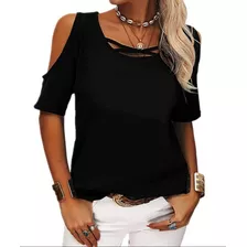 Blusa Plus Size Manga Curta Ampla Solta Feminina Ref. 15644