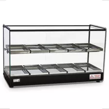 Estufa Vitrine Quadradadupla Led Salgado 10 Bandeja Evr Titã 220v