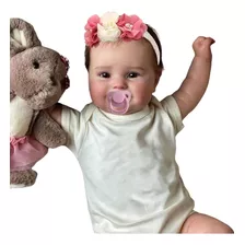 Bebe Reborn Menina Silicone Inteira Feliz Realista 43-50cm