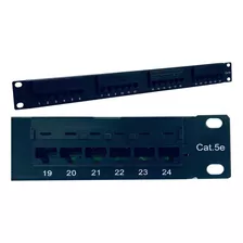 Patch Panel 24 Portas Cat5e Rj45 Certifica Fluke Rack Rohs